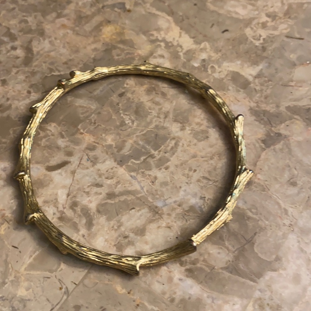 GoldTone tree branch look bangle bracelet